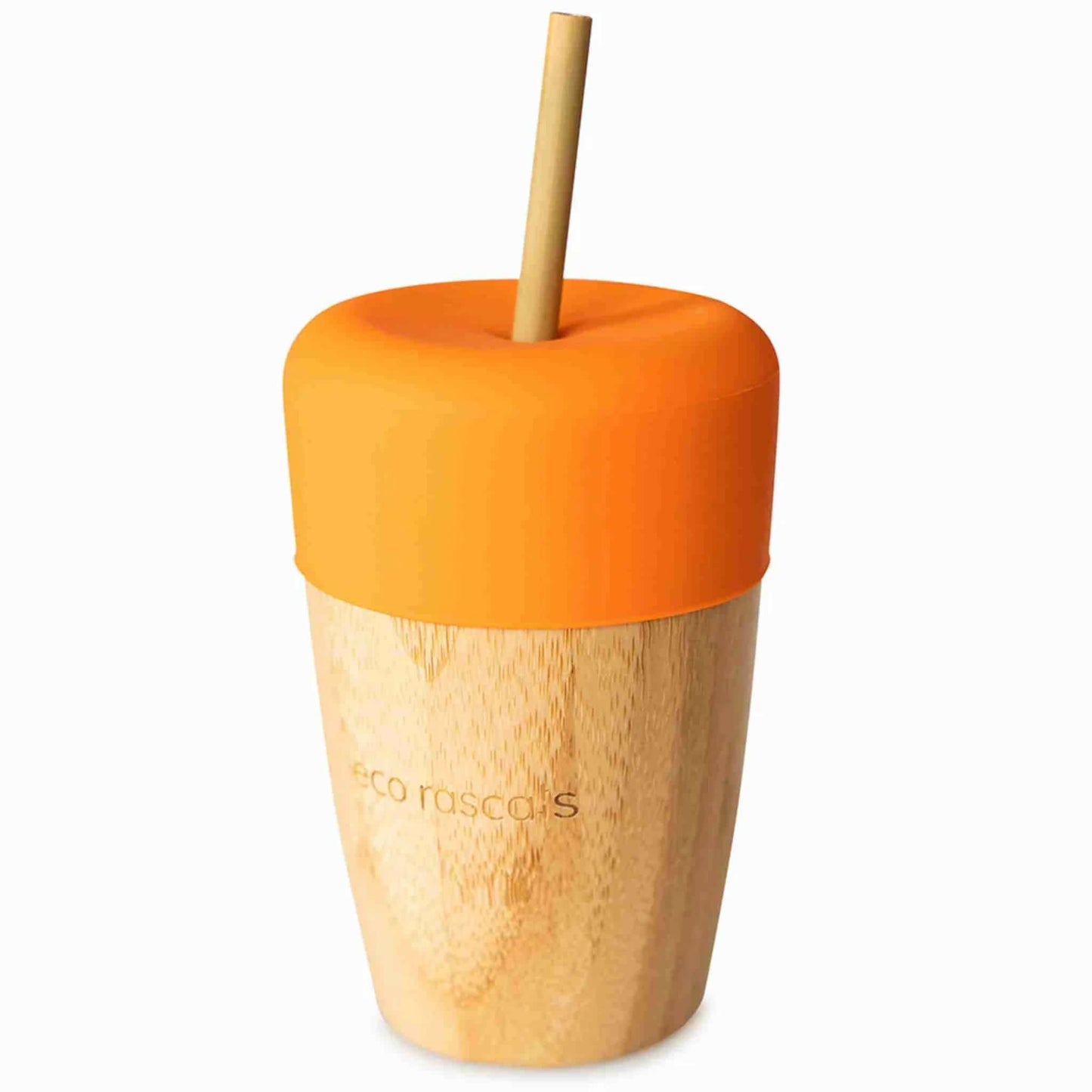 Eco Rascals Bamboo Cup with Straw Feeder Orange