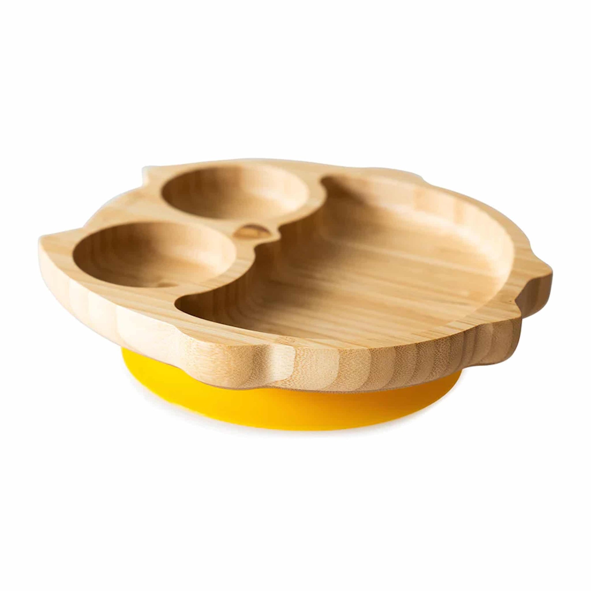 Eco Rascals Bamboo Owl Plate Suction