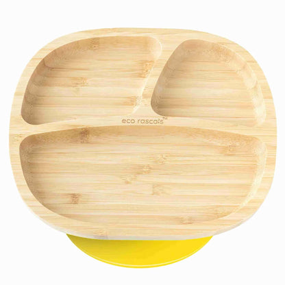 Eco Rascals Bamboo Toddler Plate Yellow