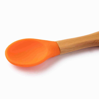 Eco Rascals Bamboo Bowl and Spoon Set Spoon Orange