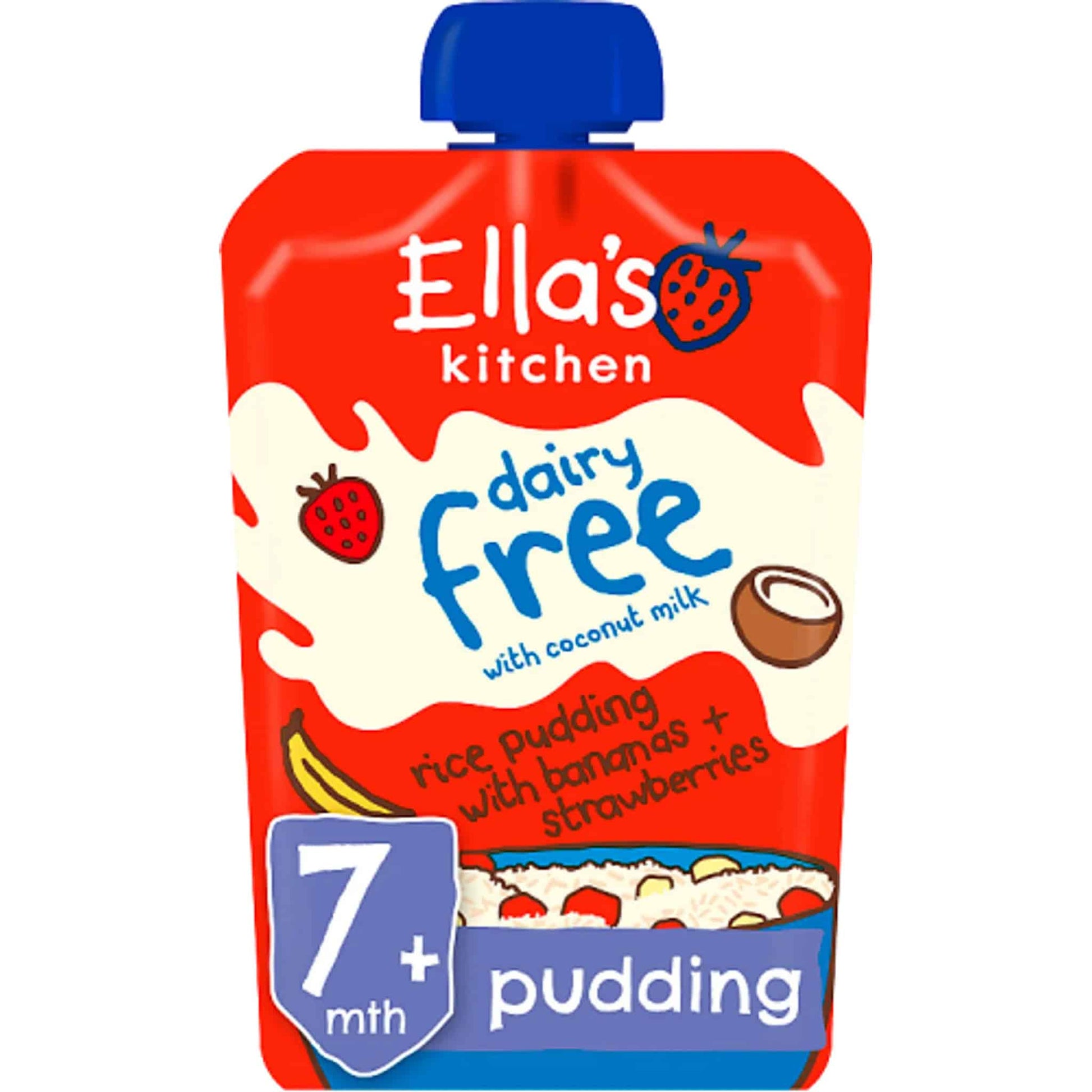 Ella's Kitchen Dairy Free Rice Pudding Banana & Strawberry