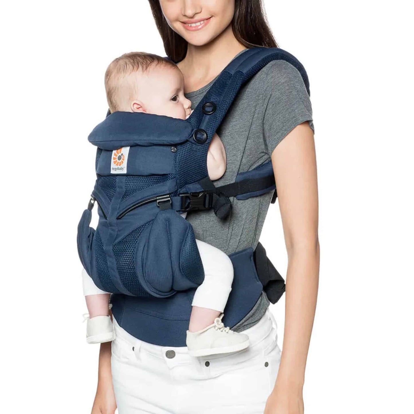 Ergobaby Omni Classic (Formally Omni360) All in One Baby Carrier Mesh Midnight Blue Lifestyle