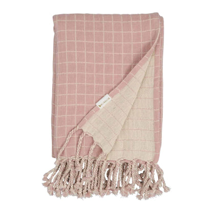 Fabelab Baby Blanket Grid Rose