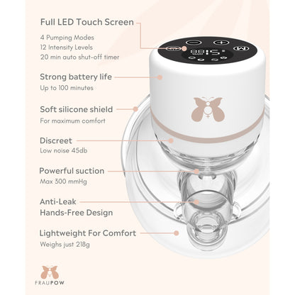 Fraupow Wearable Breast Pump Information