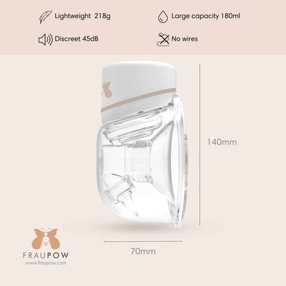 Fraupow Wearable Breast Pump Dimensions