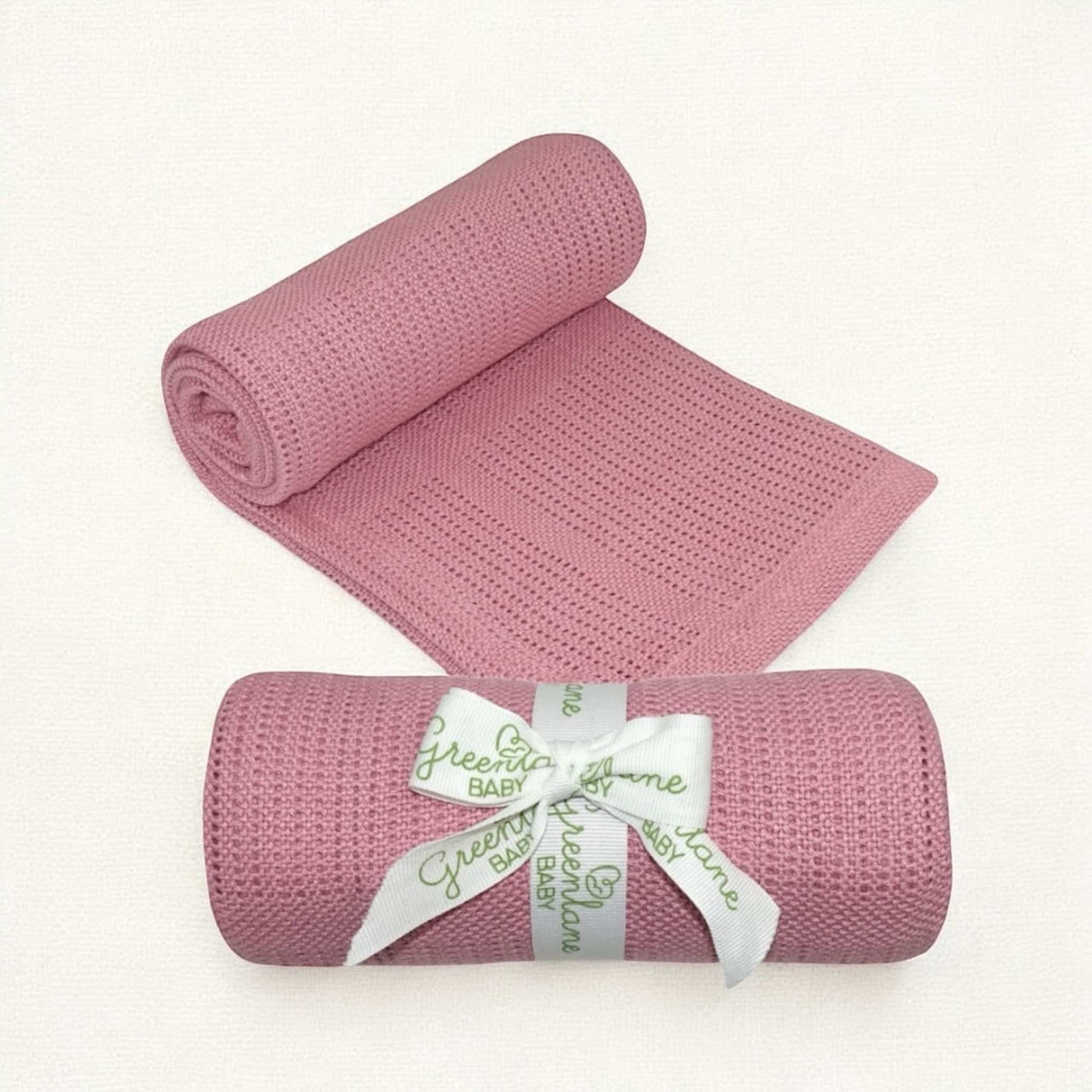 Greenlane Baby Bamboo Cellular Baby Blanket Dark Pink