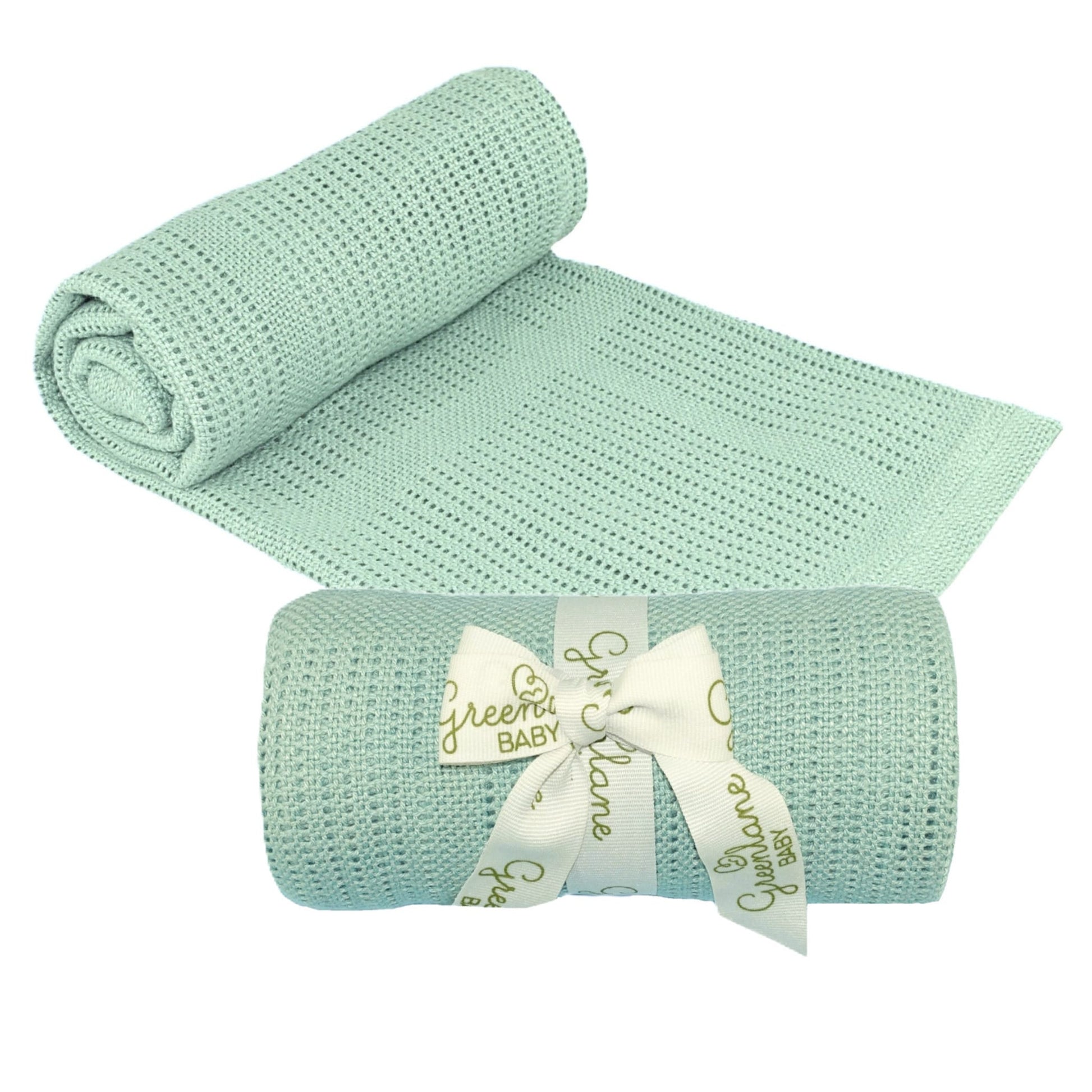 Greenlane Baby Bamboo Cellular Baby Blanket Green