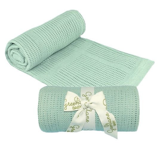 Greenlane Baby Bamboo Cellular Baby Blanket Green