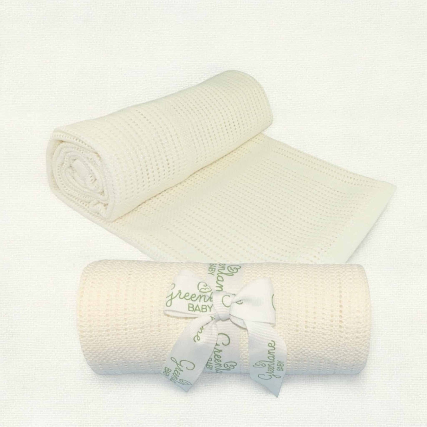 Greenlane Baby Bamboo Cellular Baby Blanket Marshmallow