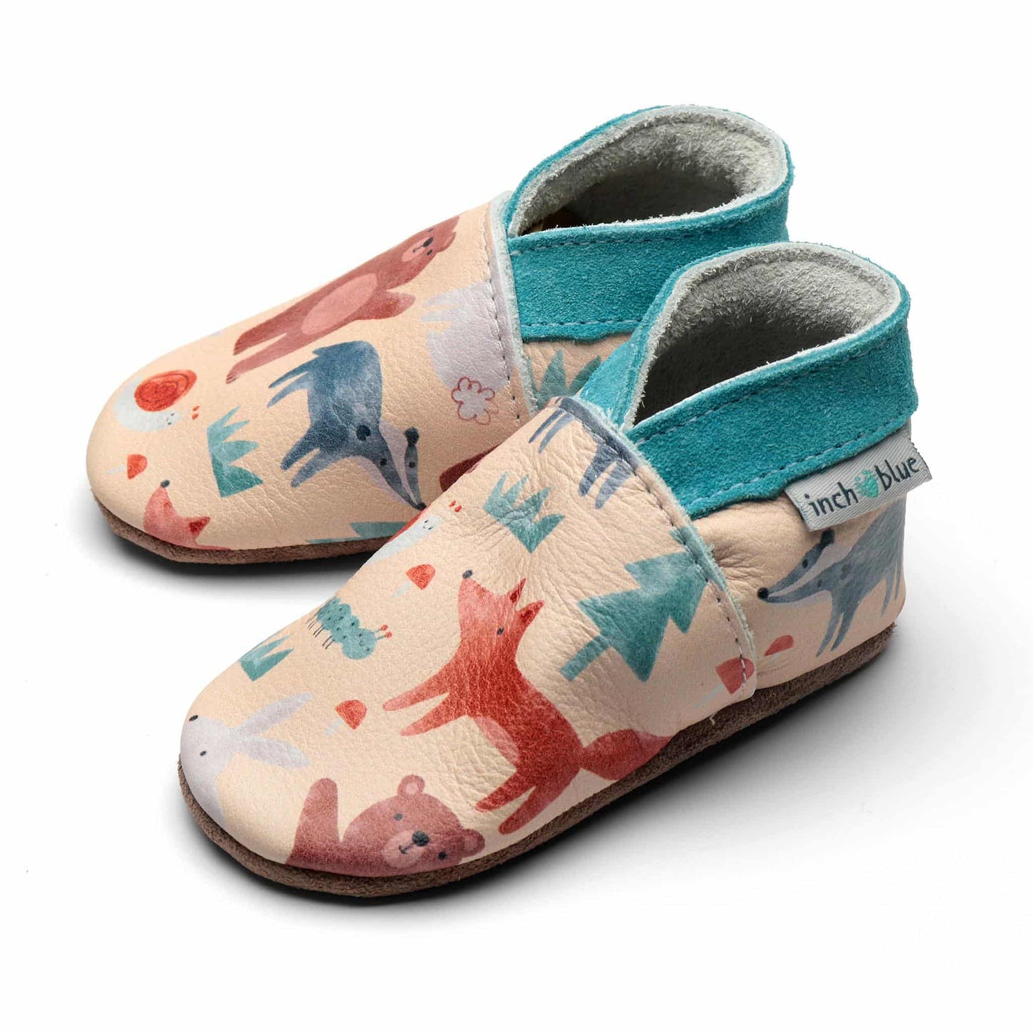 Inch Blue Soft Leather Shoes Into the Woods (Bear) Side