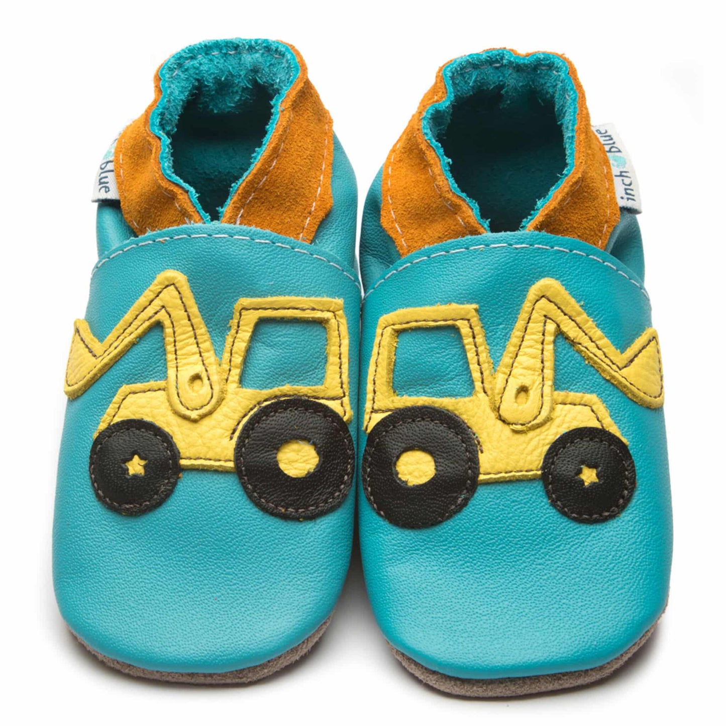 Inch Blue Soft Leather Shoes Turquoise Digger