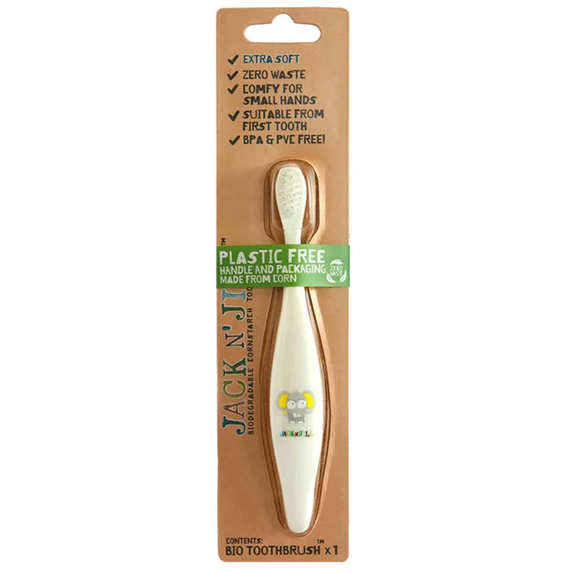 Jack N' Jill Baby & Child Cornstarch Toothbrush Elephant
