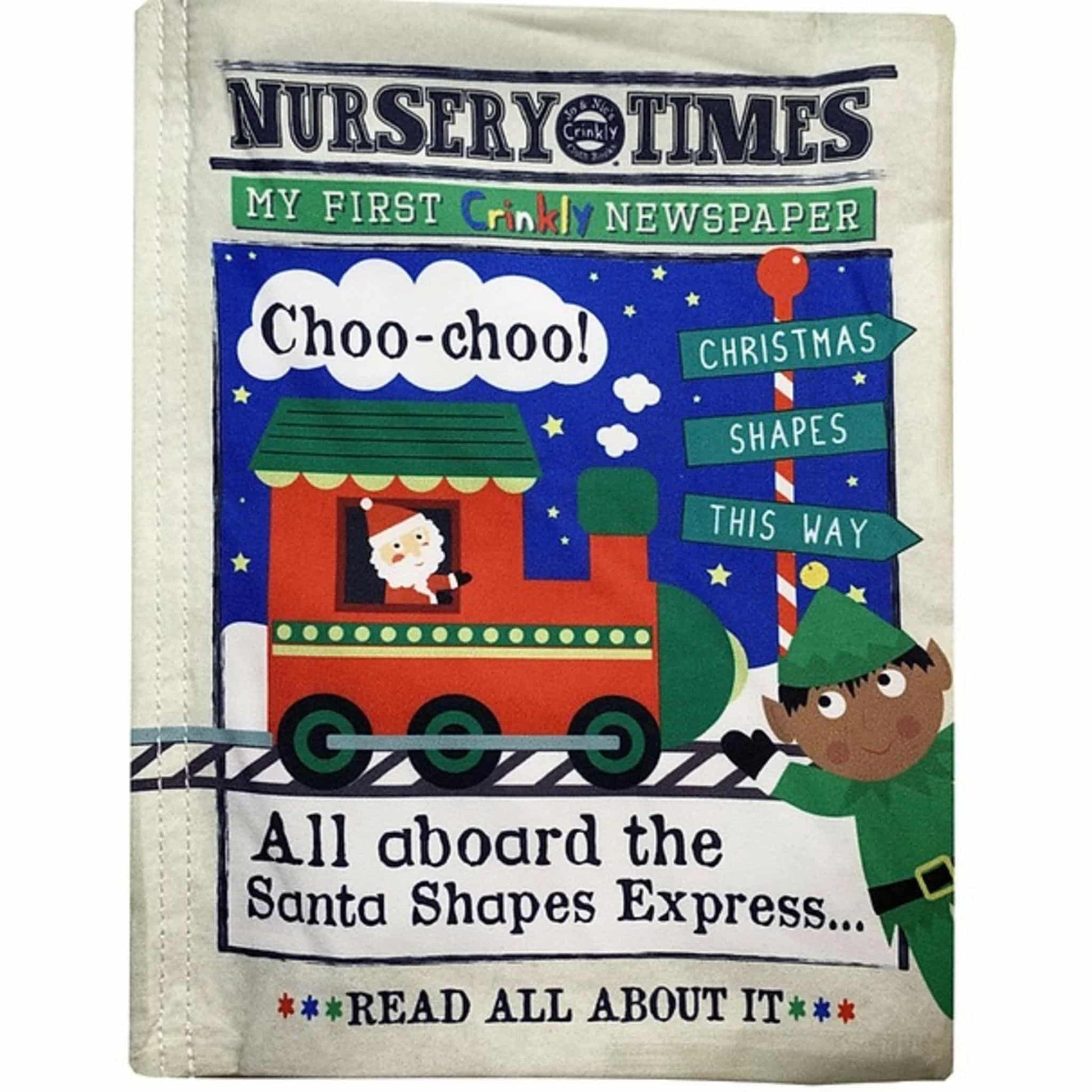 Jo and Nic's Crinkly Cloth Books Nursery Times Christmas Shapes