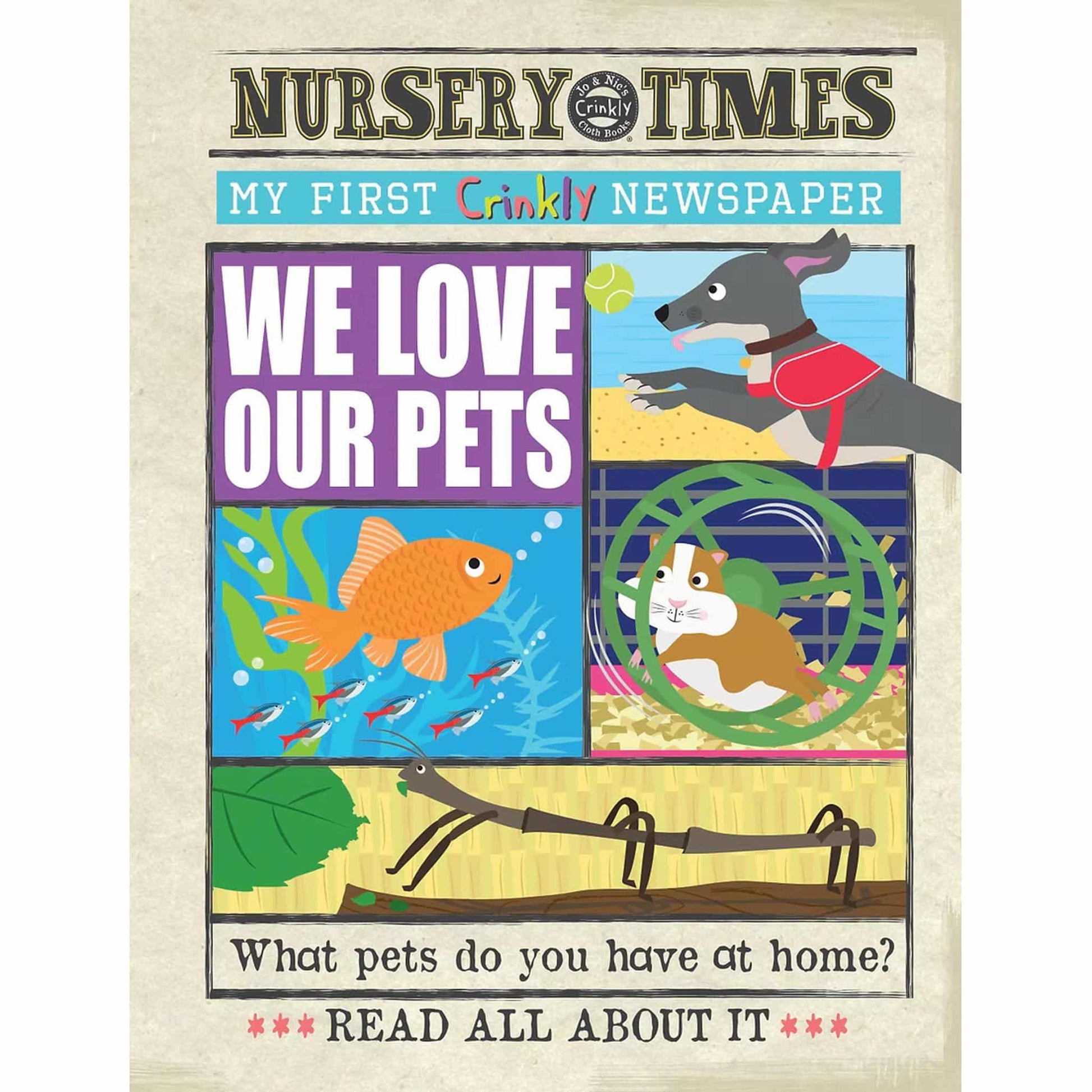 Jo and Nic's Crinkly Cloth Books Nursery Times We Love Our Pets