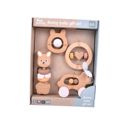 Jumini Friends Wooden Baby Bunny Gift Set