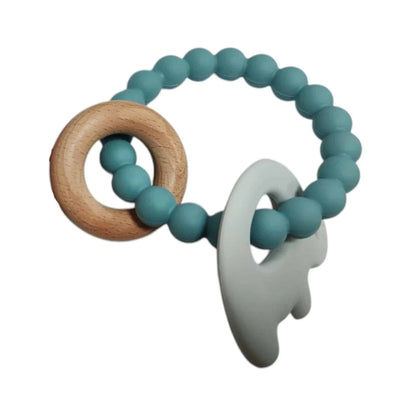Jumini Elephant Teether Beads Ocean Blue