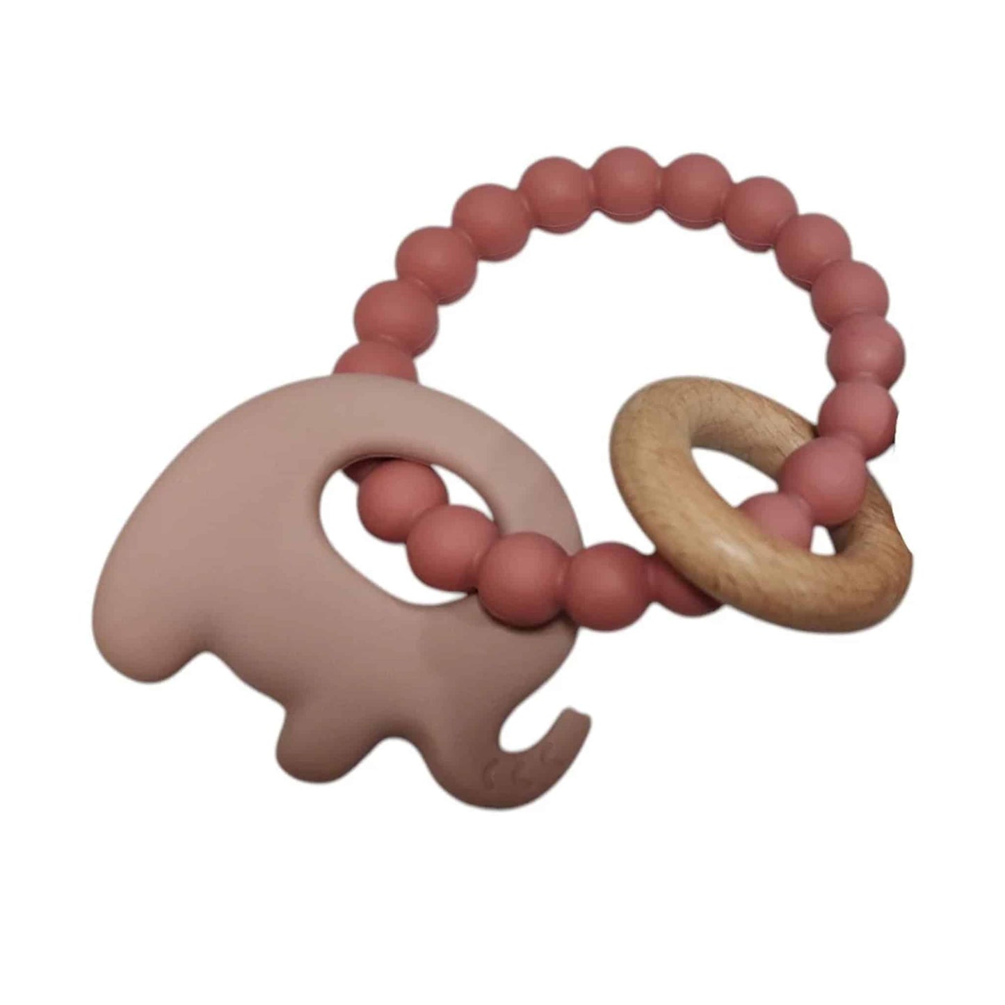 Jumini Elephant Teether Beads Pink Haze