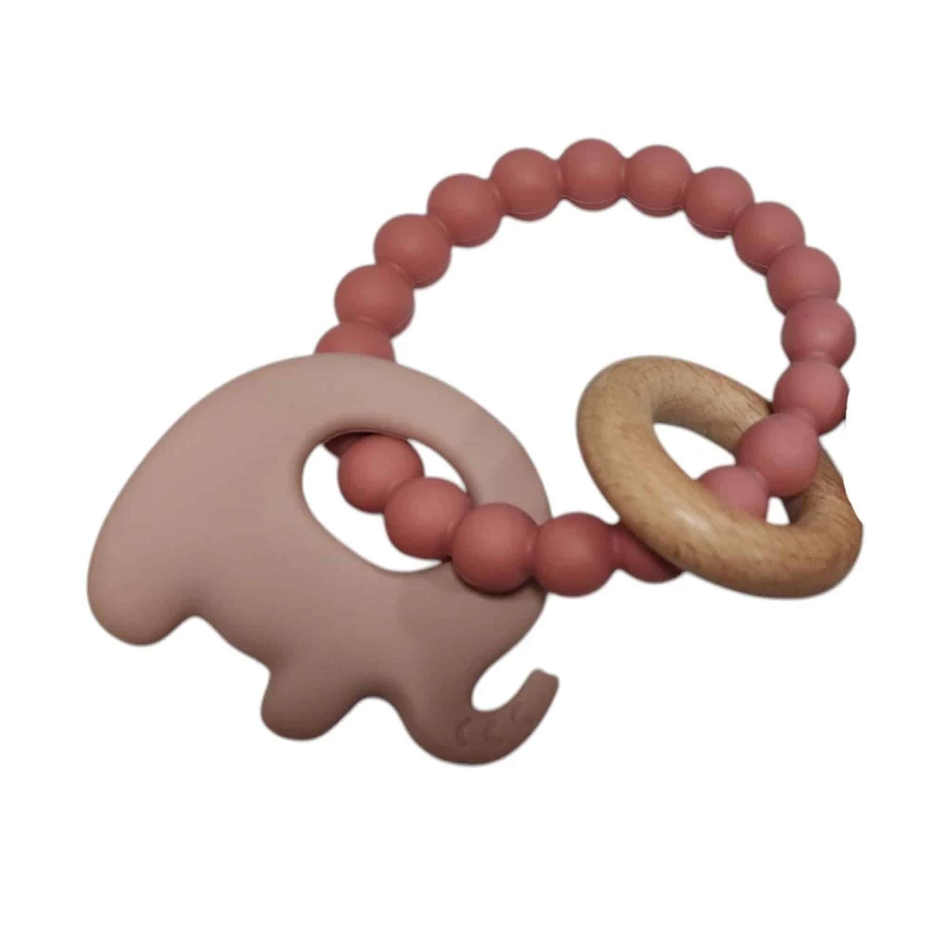 Jumini Elephant Teether Beads Pink Haze
