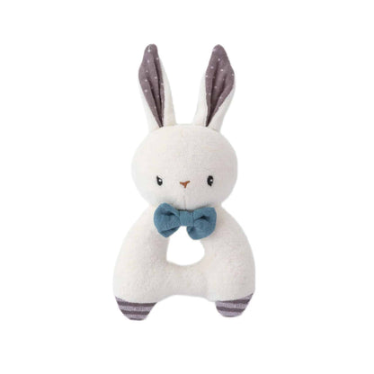 Jumini Organic Cotton Rabbit Rattle Blue