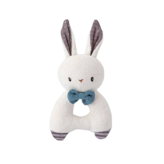 Jumini Organic Cotton Rabbit Rattle Blue