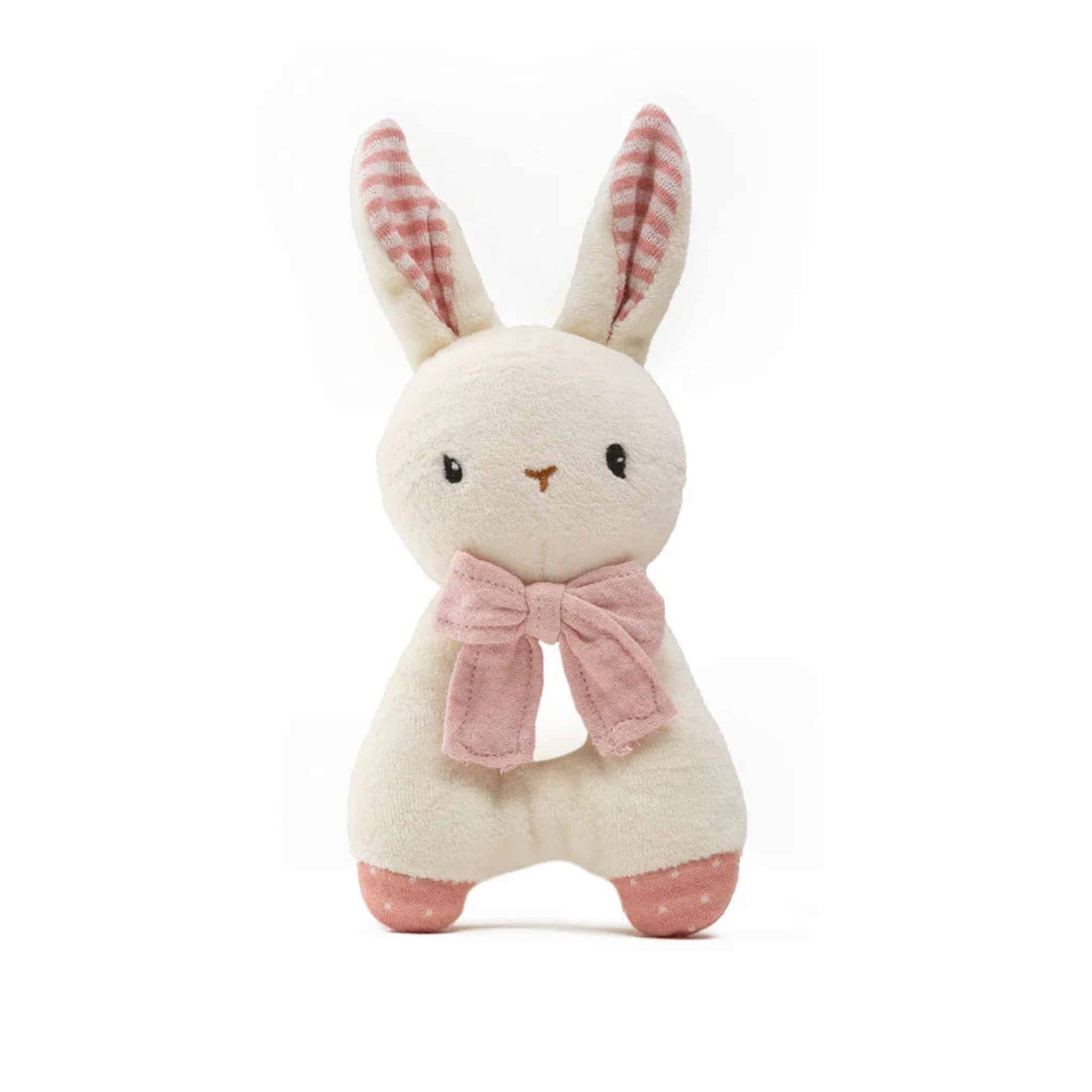 Jumini Organic Cotton Rabbit Rattle Pink