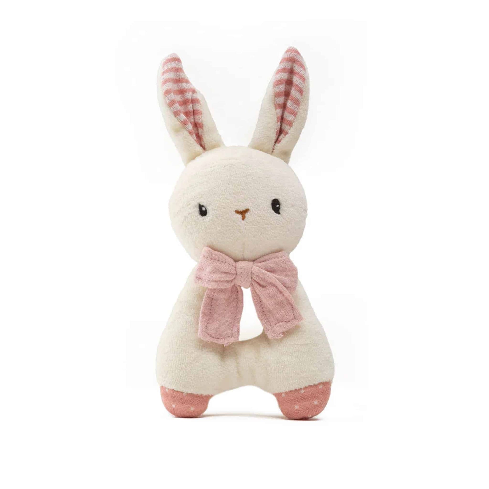 Jumini Organic Cotton Rabbit Rattle Pink