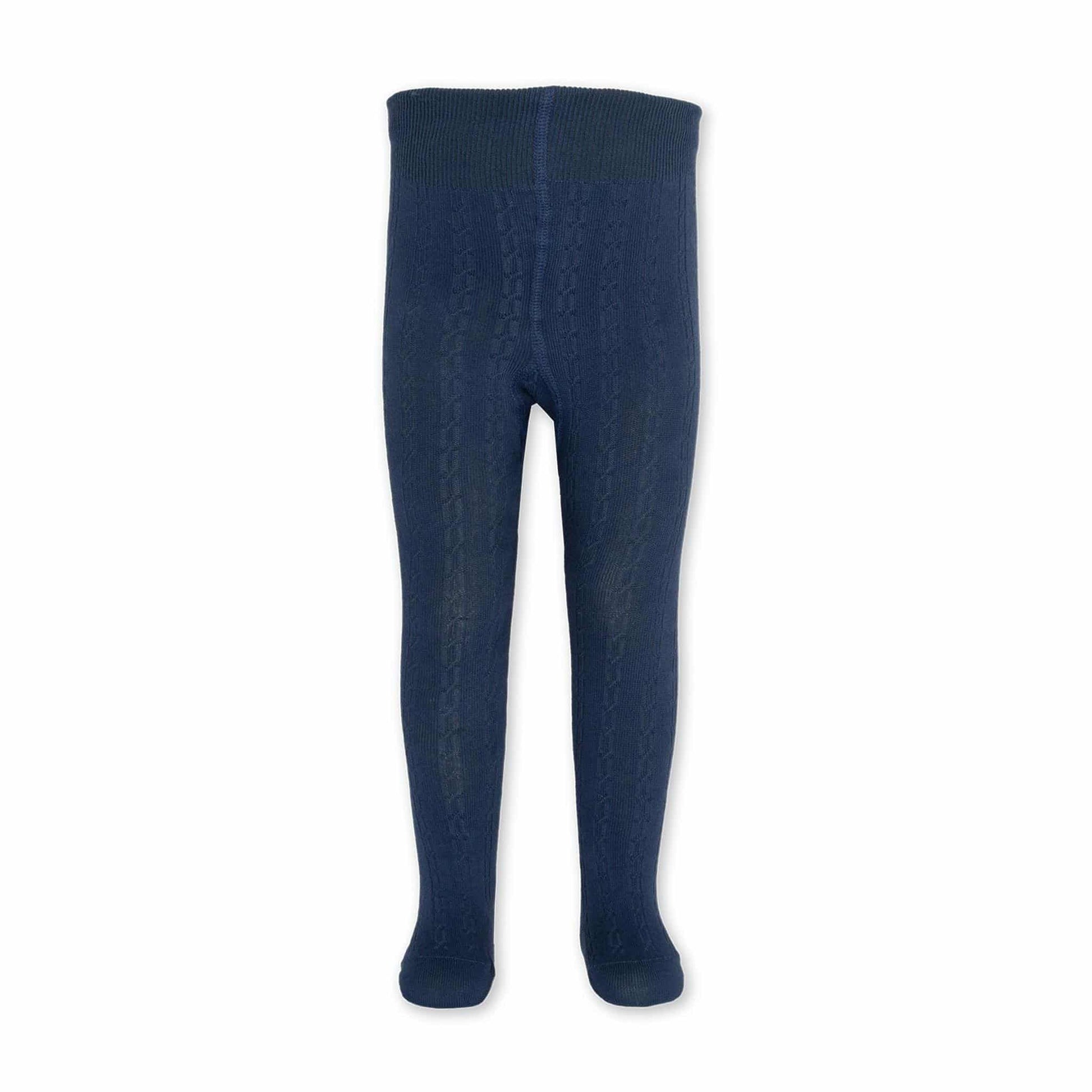 Kite Cable Knit Tights Navy