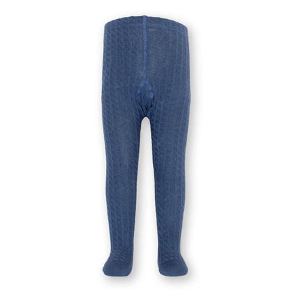 Kite Cable Knit Tights Navy