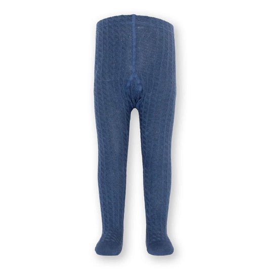 Kite Cable Knit Tights Navy