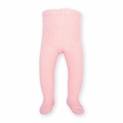 Kite Cable Knit Tights Pink