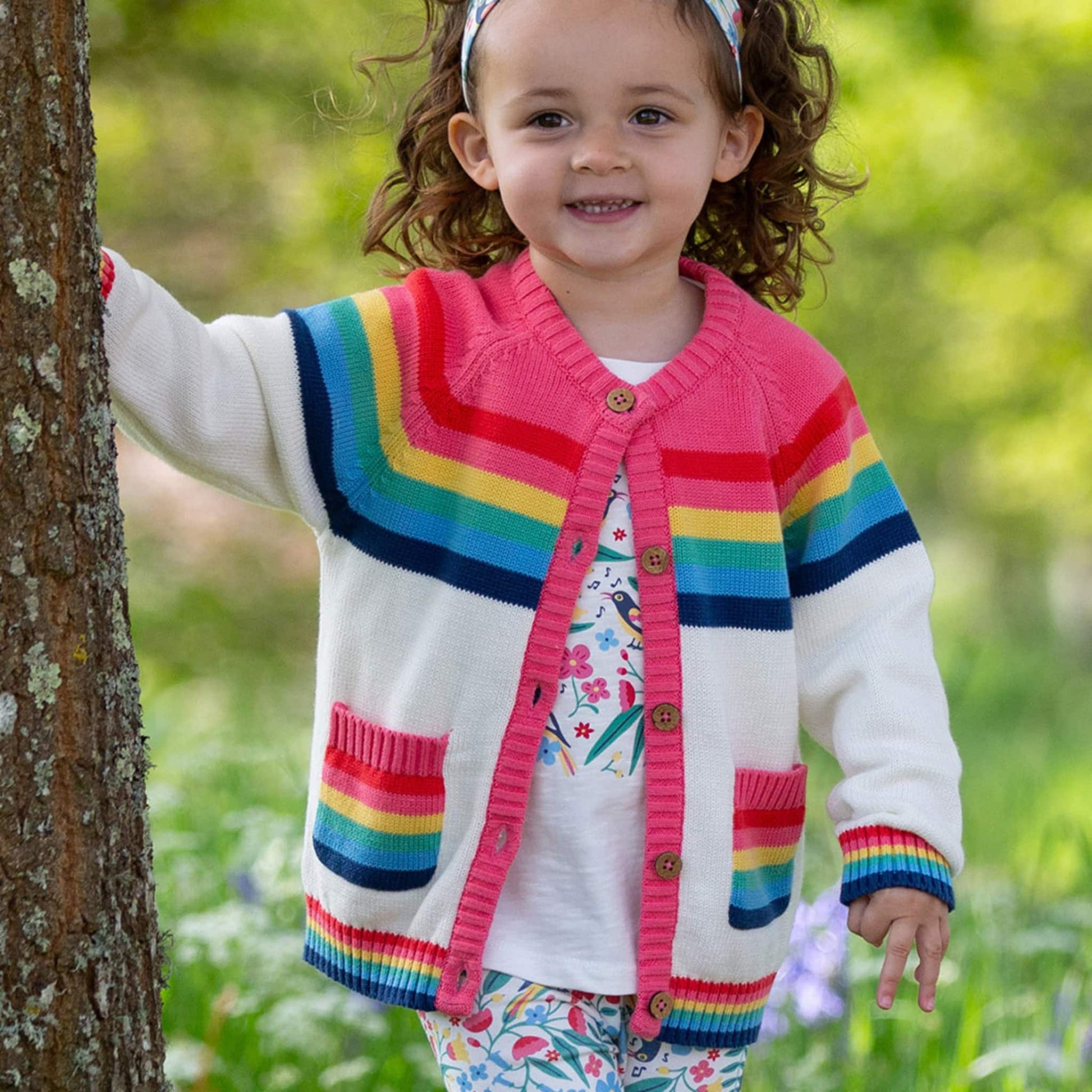 Kite Rainbow Cardigan Lifestyle