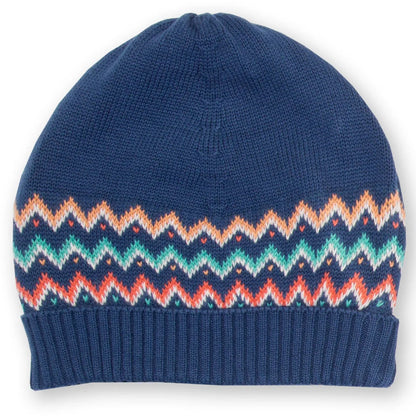 Kite Knit Hat Hygge Navy Zigzag