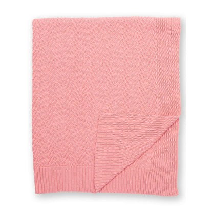 Kite Knitted Blanket Heirloom Dusky Pink Fabric