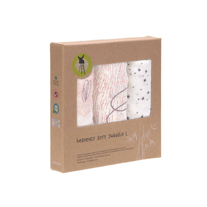 Lässig Heavenly Soft Swaddle Muslin 3 Pack Water Swan Box