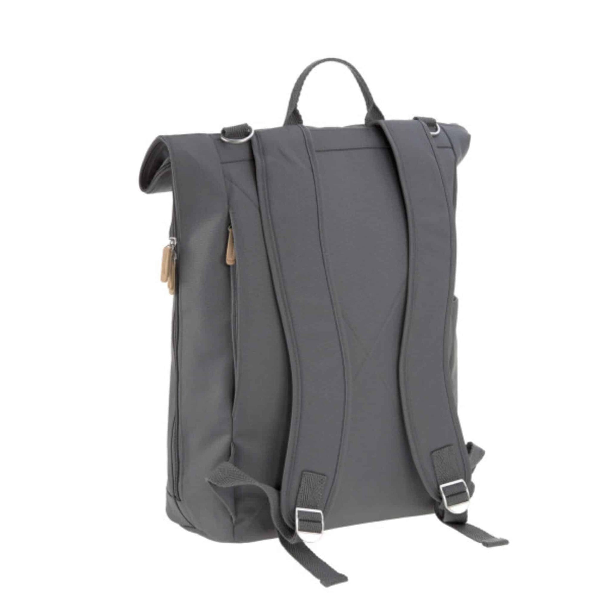 Lässig Rolltop Nappy Changing Backpack Bag Anthracite Back