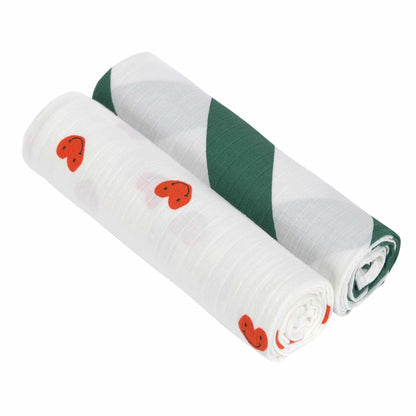 Lässig Swaddle Muslin XL 2 Pack Happy Rascals Unboxed
