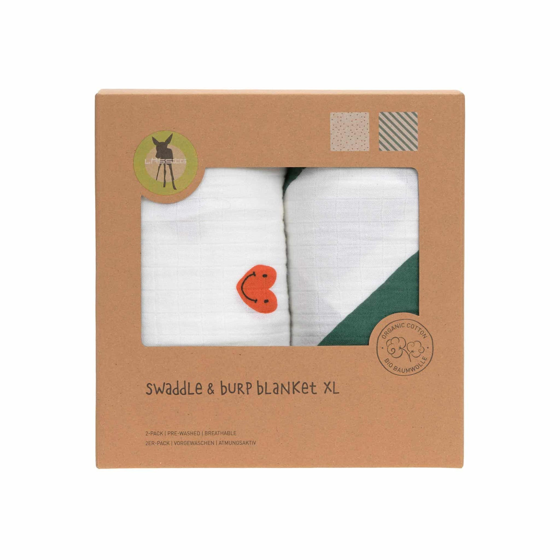 Lässig Swaddle Muslin XL 2 Pack Happy Rascals