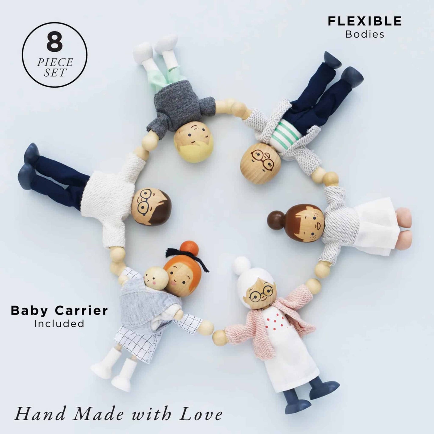 Le Toy Van Wooden Dolls House Family Contents