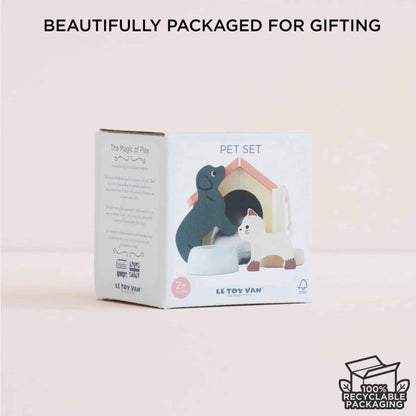 Le Toy Van Wooden Dolls House Pet Set Box