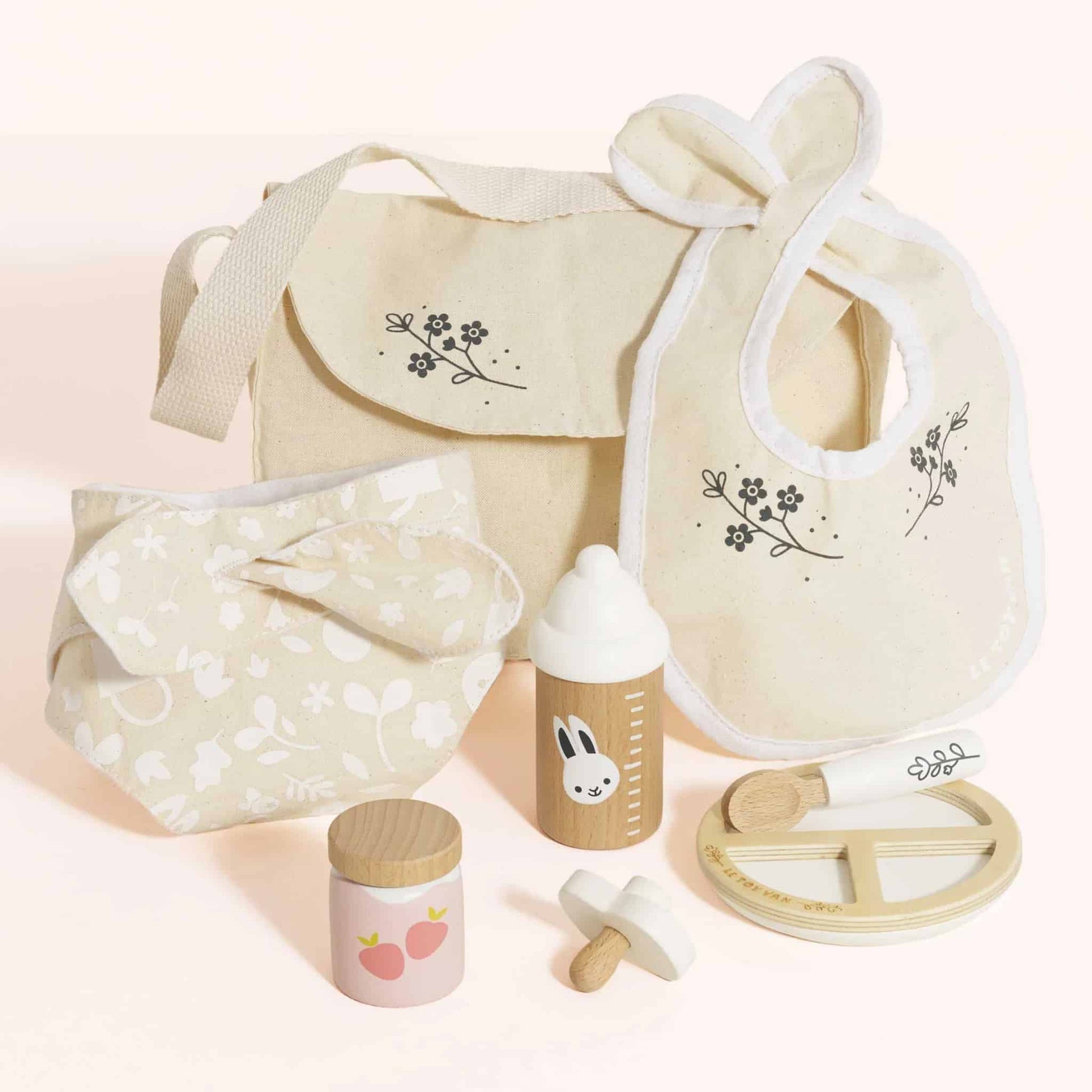 Le Toy Van Vintage Style Wooden Doll Nursing Kit