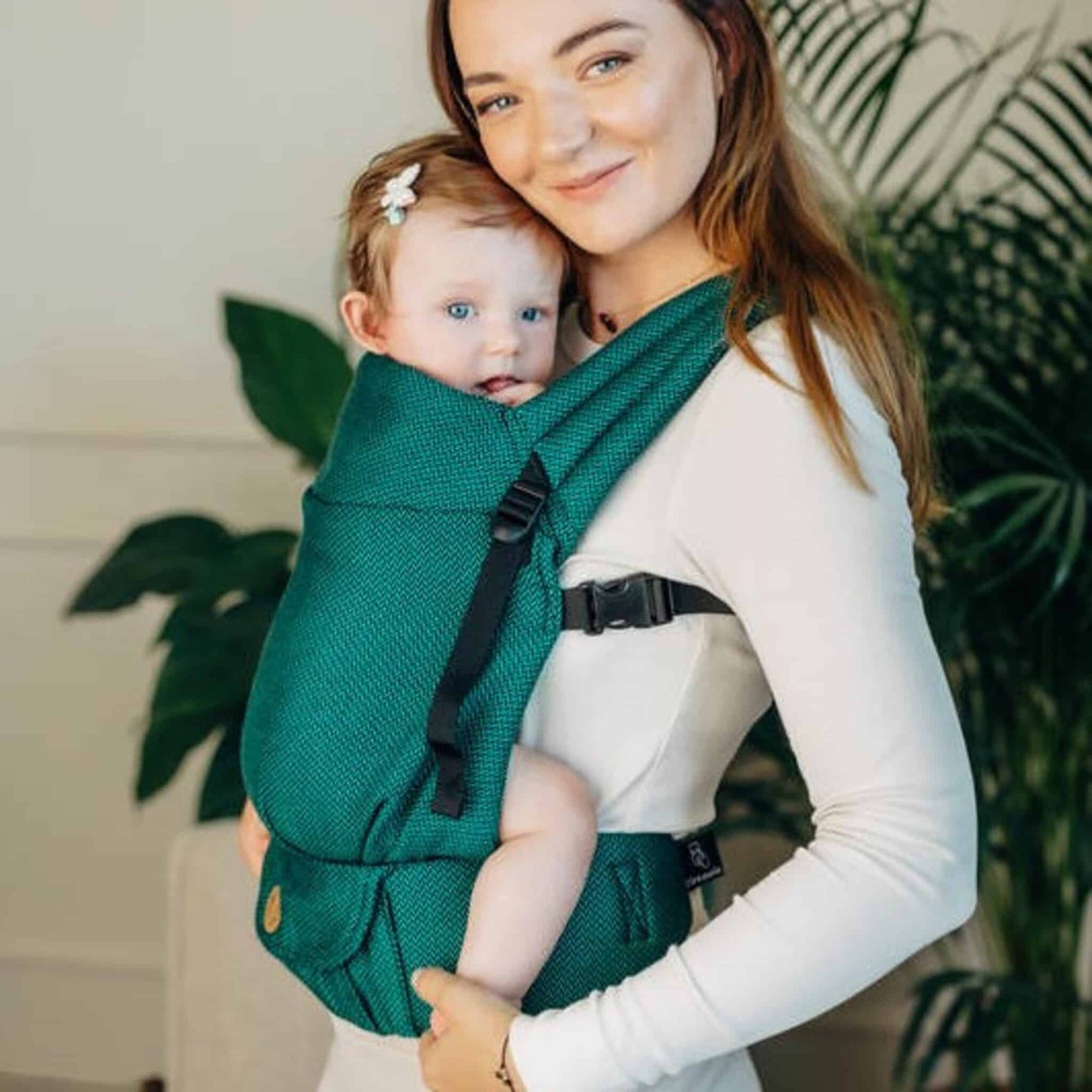 LennyLamb LennyLight Baby Carrier Herringbone Weave Emerald