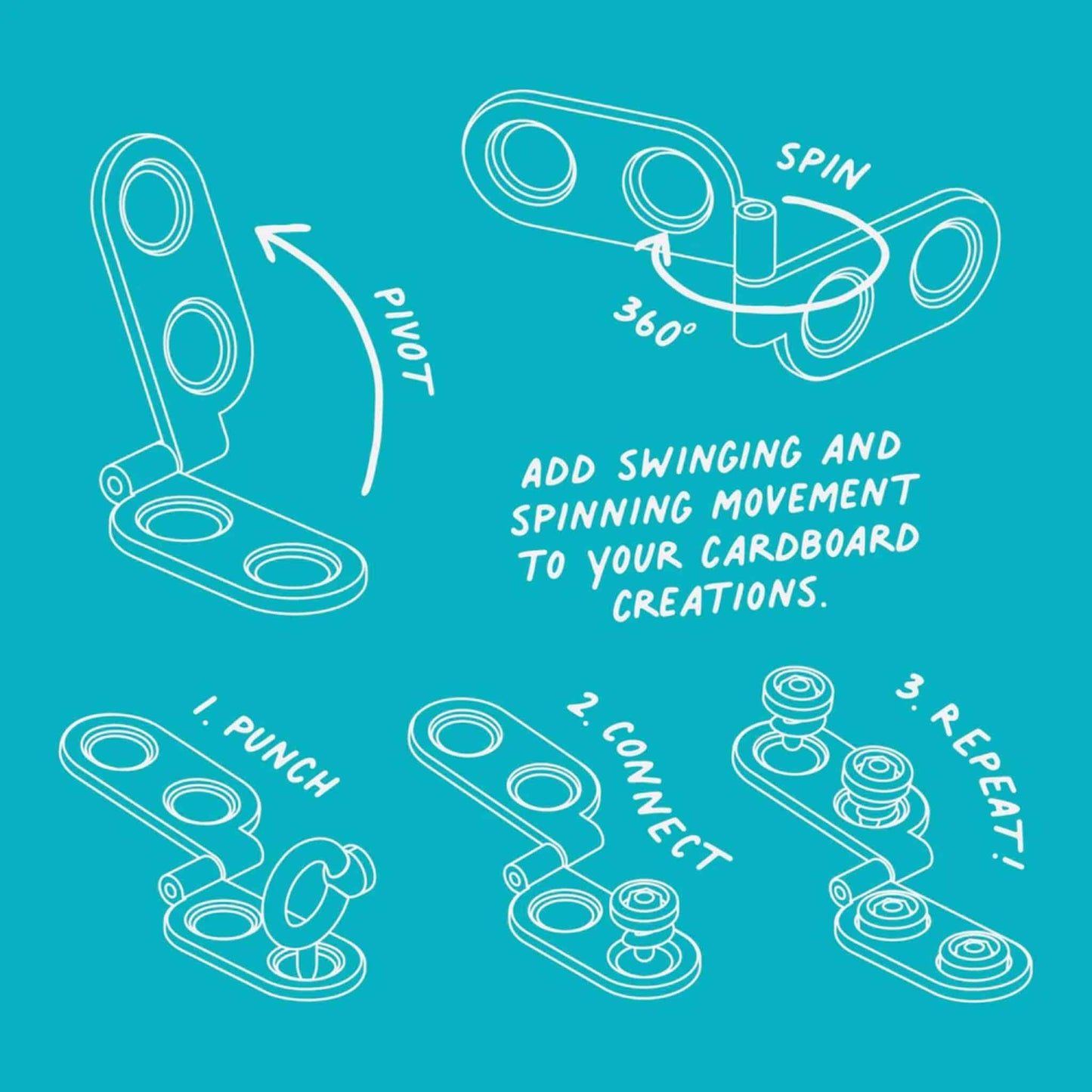 Makedo Spin-hinge Instructions