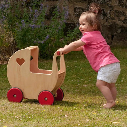 Moover Birch Veneer Pram Action Girl