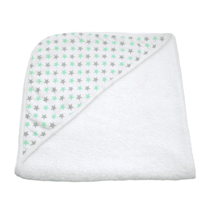 MuslinZ Hooded Towel Mint Star