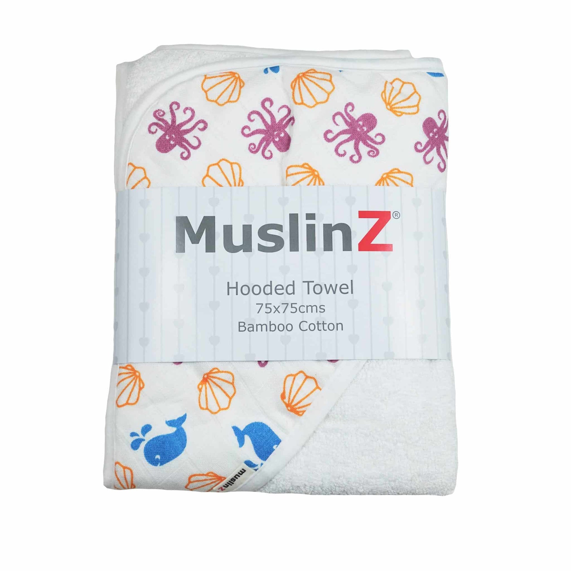 MuslinZ Hooded Towel Sealife