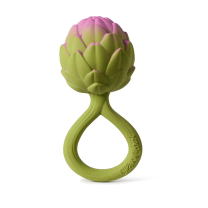 Oli & Carol Artichoke Baby Rattle and Teether Unboxed