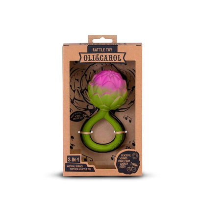 Oli & Carol Artichoke Baby Rattle and Teether