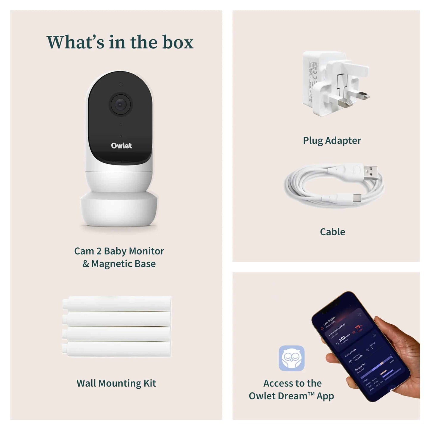 Owlet Cam 2 Baby Monitor Contents