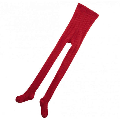 Piccalilly Cable Tights Red