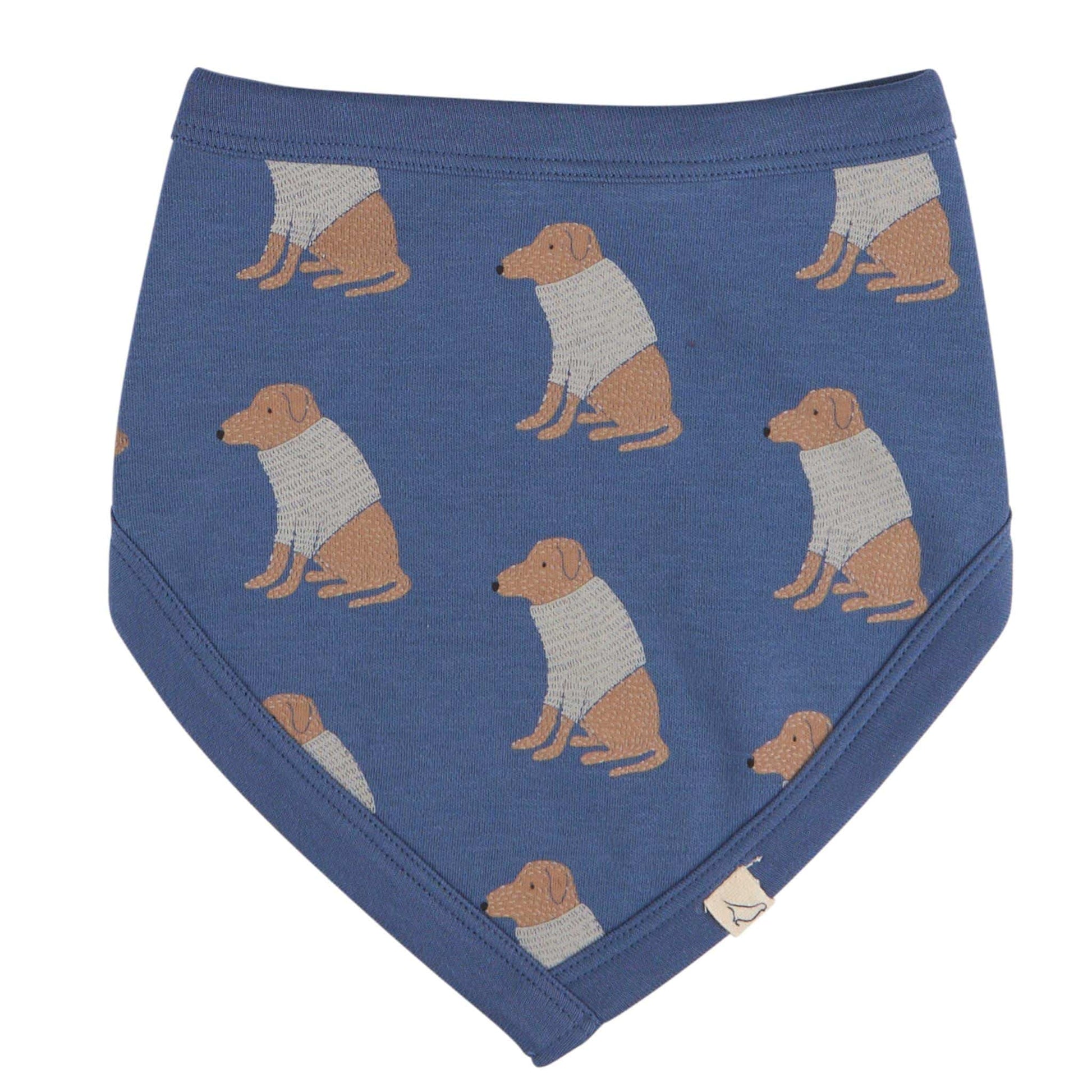 Pigeon Organics Reversible Bib Labrador Night Blue